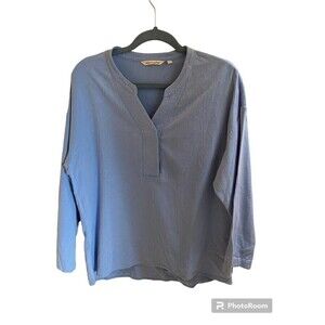 Soft Surroundings Light Blue Cedella Tunic Long Sleeve Top Sz.S